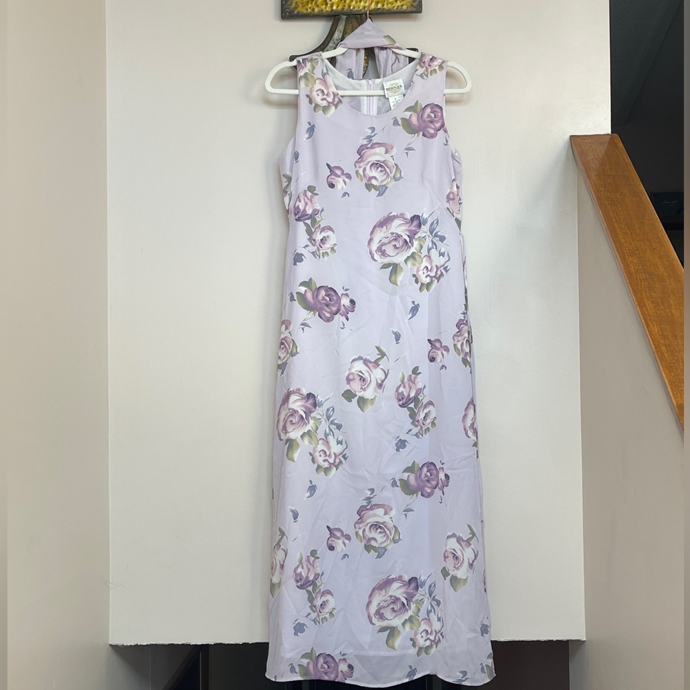 Lavender Floral Maxi Dress